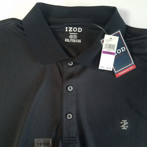 IZOD Mens Performance Polo Black Size XXL NWT